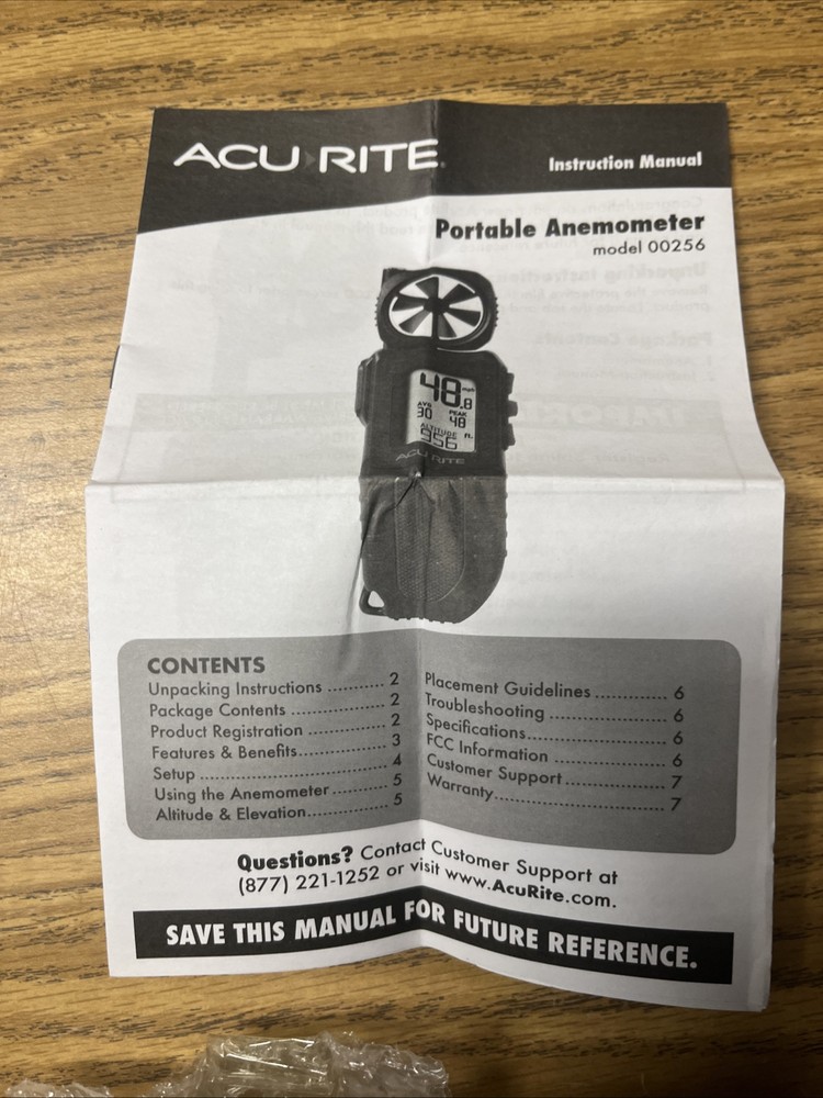 AcuRite 00256M Portable Anemometer