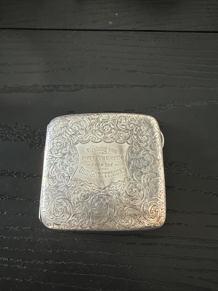 Antique sterling silver cigarette case