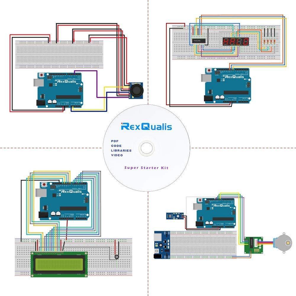 Super Starter Kit Based on Arduino UNO R3 with Tutorial and Controller Board Com
