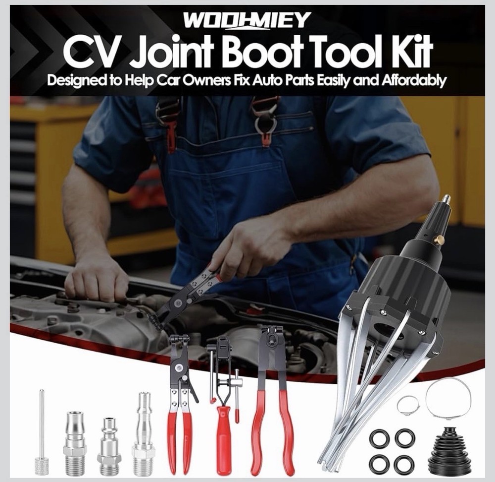 Pneumatic CV Boot Expander Tool Kit Blue Universal Joint Installer Set