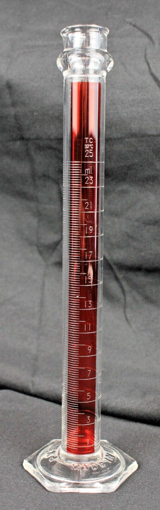Pyrex Glass 25ML Labratory Borosilicate Cylinder Measuring Beacker