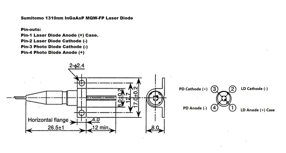 Laser Diode 1310nm Sumitomo Laser Diode