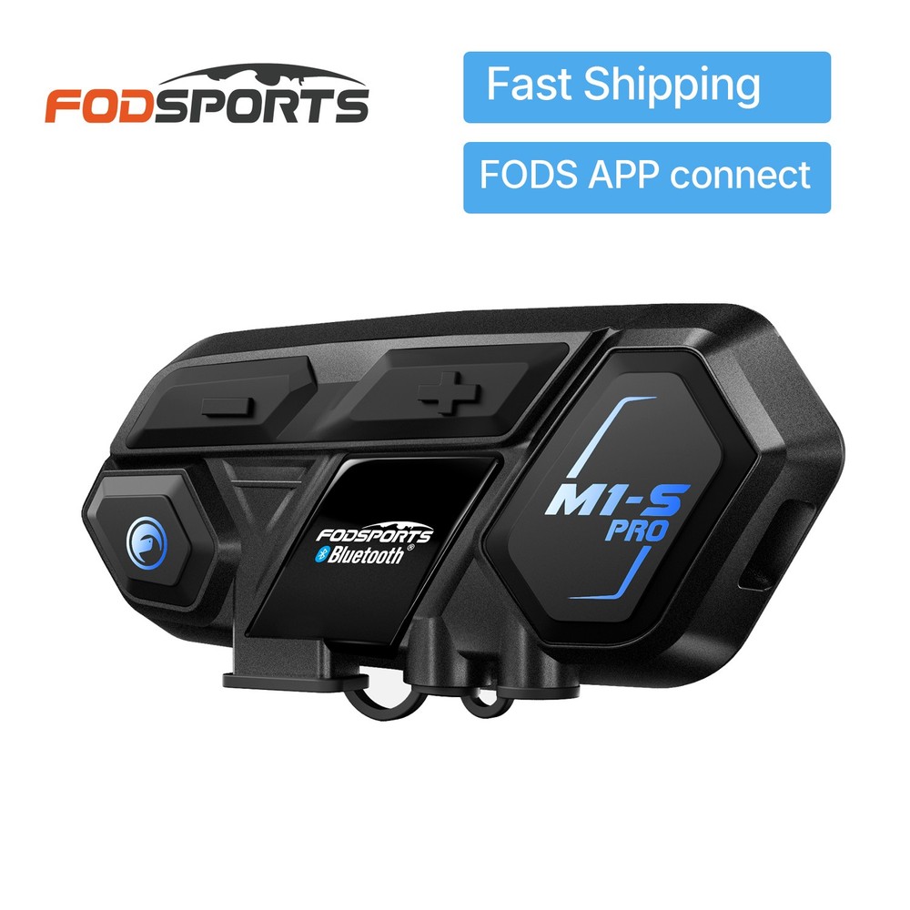 M1-S Pro Motorcycle Helmet Intercom Bluetooth Headset 10 Riders 2000m Intercom