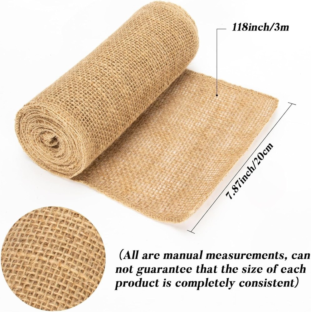 2 Rolls Burlap Tree Protector Wraps 7.8" X 118" Winter Tree Trunk Guards