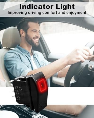 Replace 308-1062 Rocker Switch 5 Pin ON-Off-ON, Remote Start Switch with