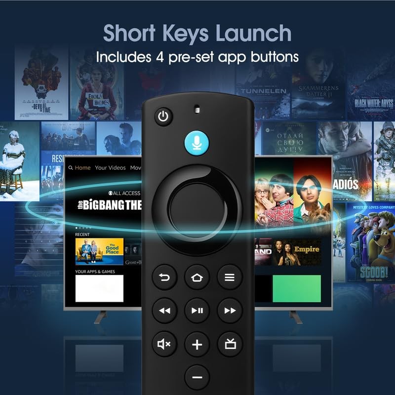 Replacement Firestick Remote Control fit for Fire Smart TV SUM 1, Coal Black
