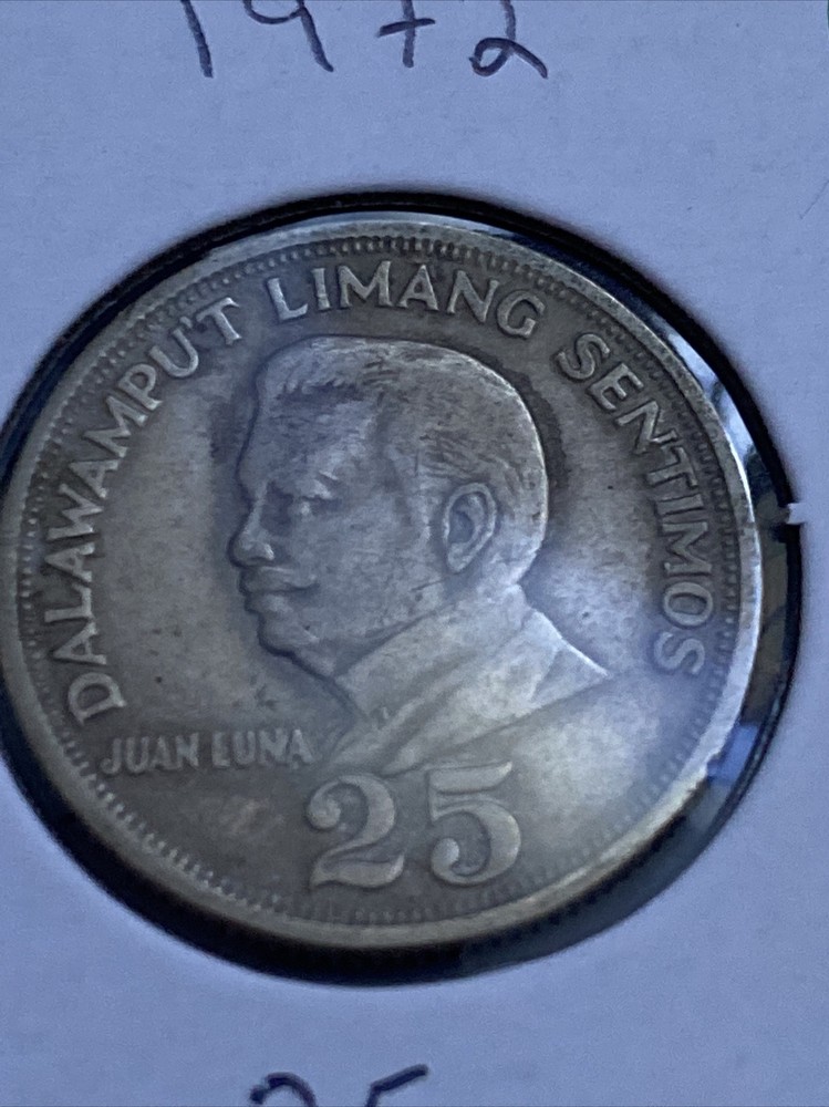 1972 Philippines 25 Sentimos Coin B10