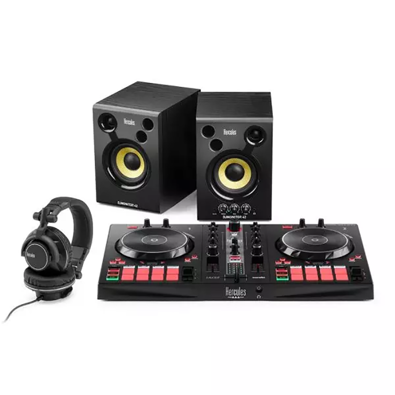 Hercules DJ Essentials Kit with DJControl Inpulse 300 MK2 Controller & Speakers