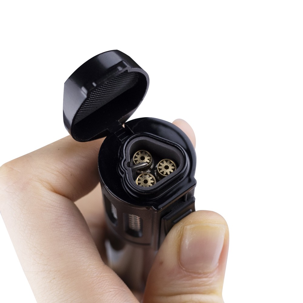 2 Pack Torch Lighter Triple 3 Jet Flame Refillable Butane Windproof Lighter