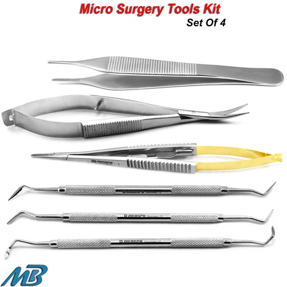 Micro Dissecting Spring Scissors Gingivectomy knives Surgical Needle Forceps kit