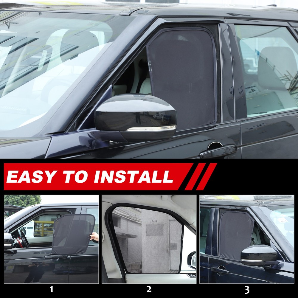 Black Front Window Screen Sun Shade Mesh For Land Rover Discovery5 2017+