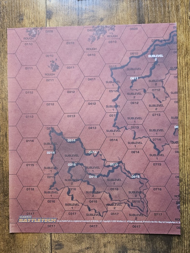 Classic Battletech 2003 Map Set Compilation #1 - 22 Total Maps (Missing Two) VG