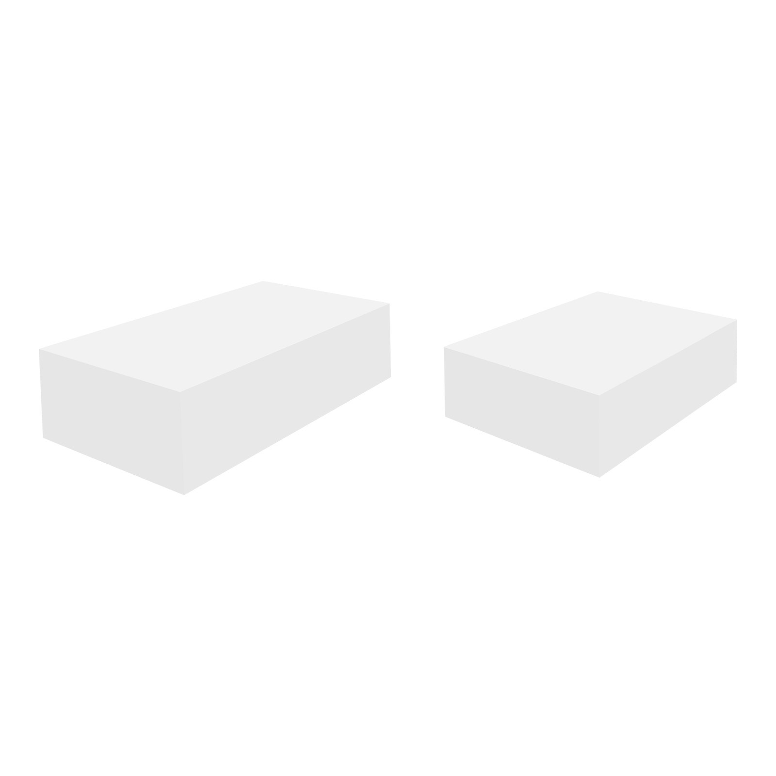 4Pcs White Acrylic Display Stands, Buffet Risers, Acrylic Nesting Stands Durable