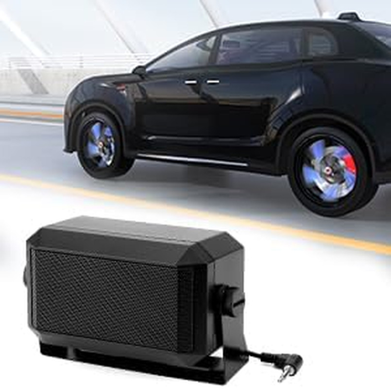 2 Pack 5W External Communication Speakers 8 Ohm 3.5mm Plug for Ham CB Radios Use