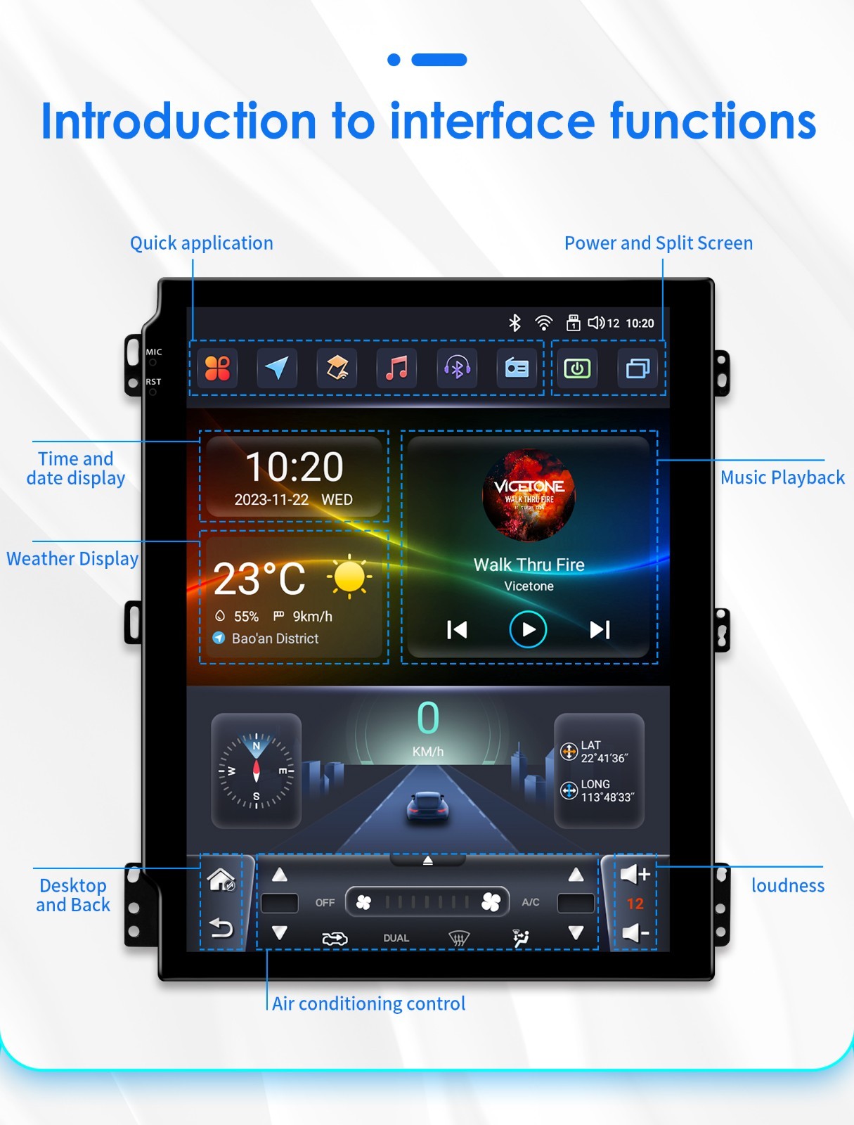 For Ford Taurus 2011-2019 Android 14 CarPlay Car Stereo Radio GPS 2G+32G FM RDS