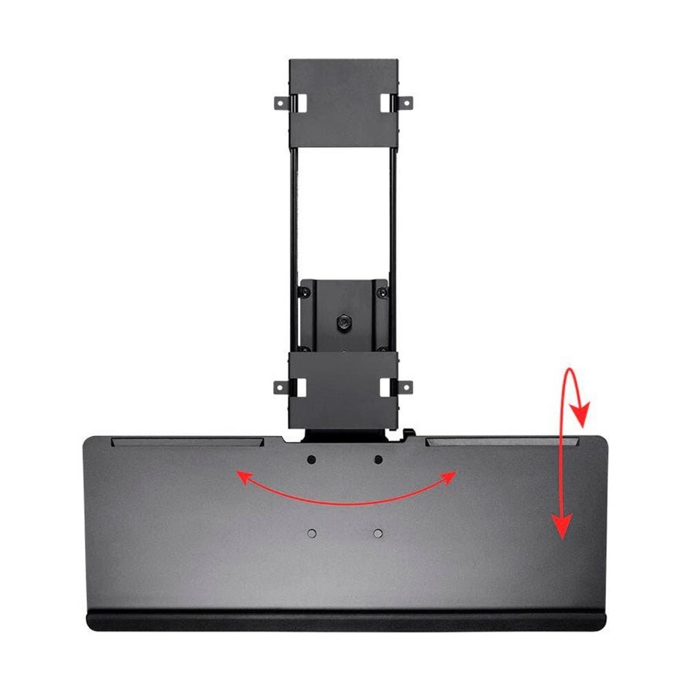 Adjustable Keyboard Tray Ergonomic Design Under Desk Mount w/ Full Size Platform