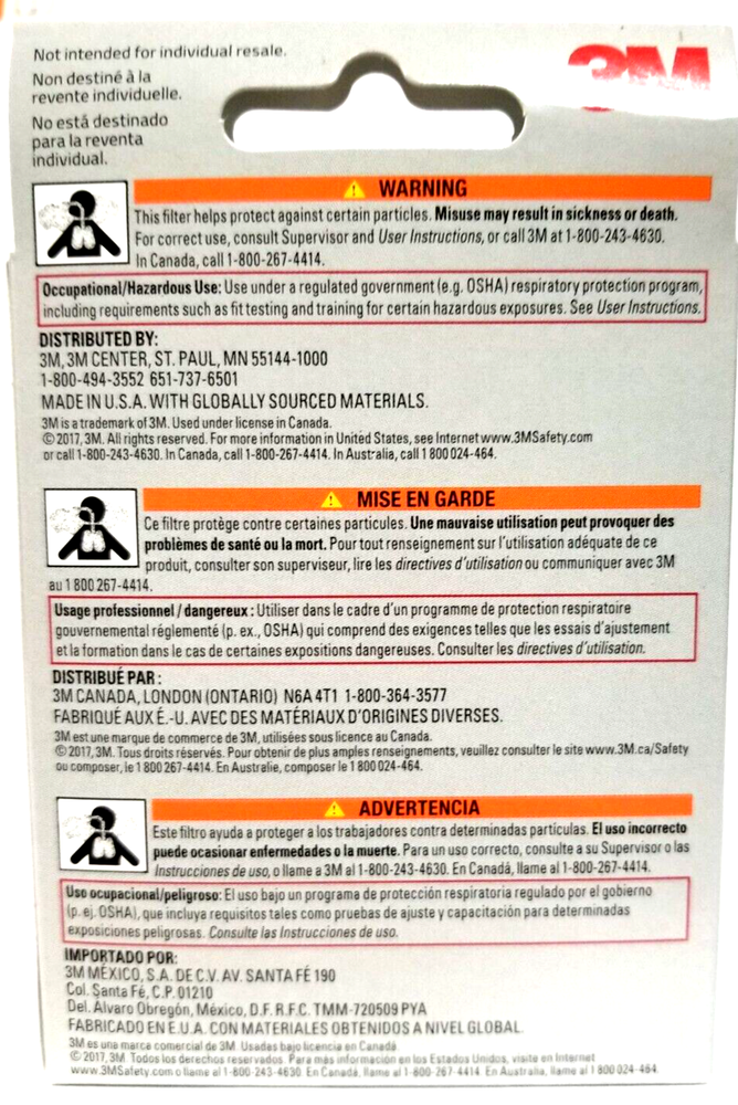 3M PERFORMANCE FILTER PARTICULATE P95, Count 6