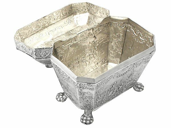 Antique Dutch Silver Tea Caddy