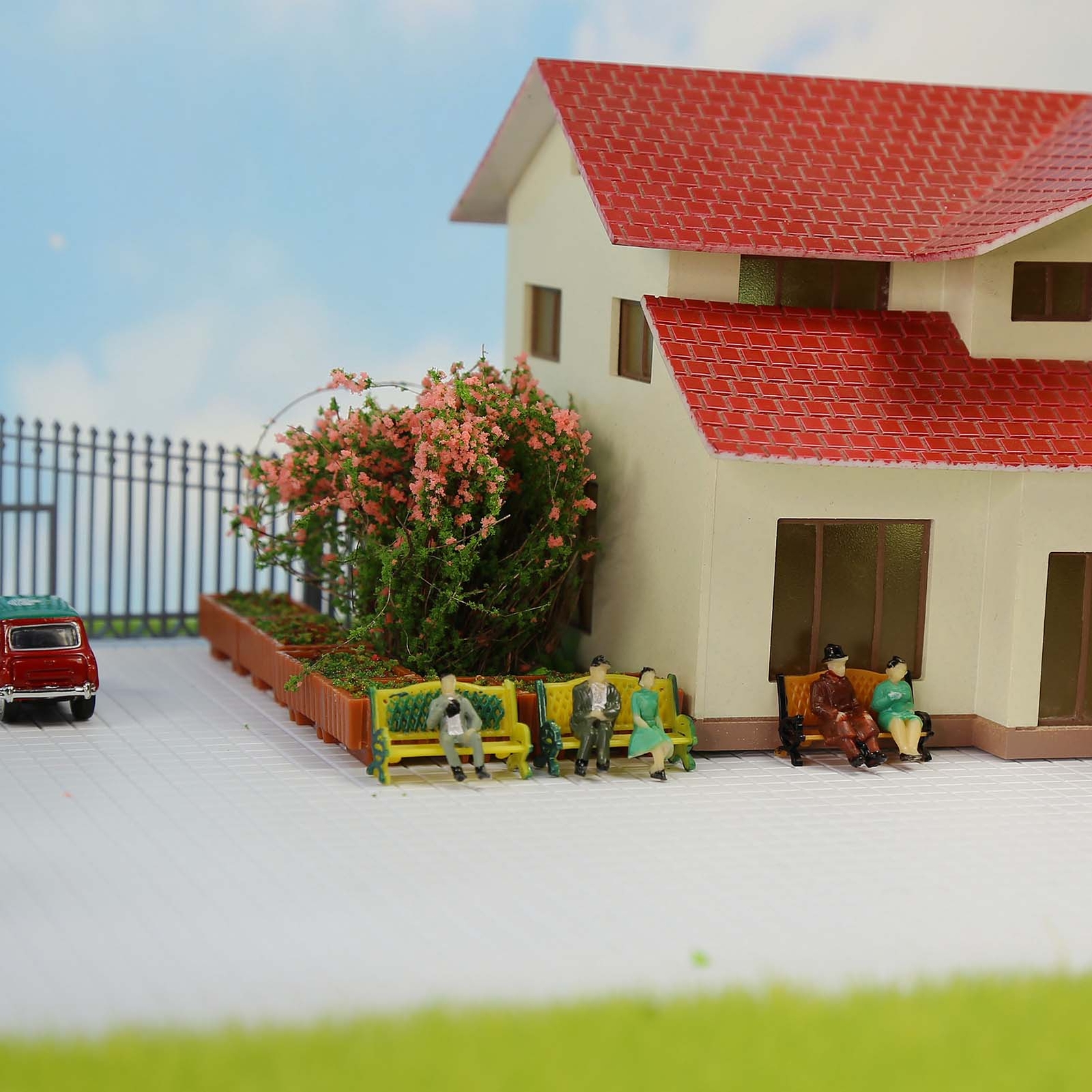 P87S 60pcs All Seated HO Scale 1:87 Painted Figures Passenger Sitting People