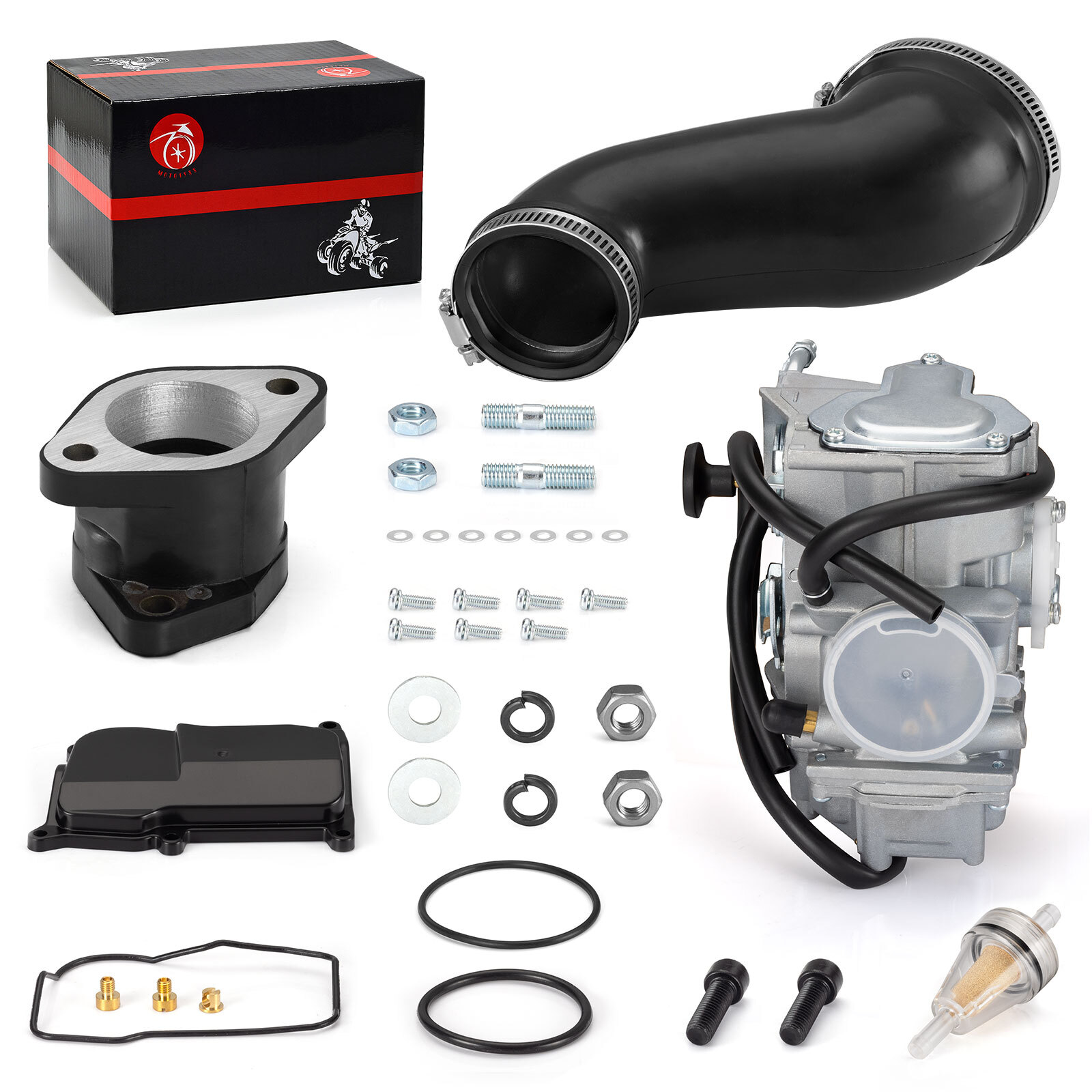 Carburetor & Intake Boot Joint & Air Box Cleaner Joint For Yamaha Warrior 350