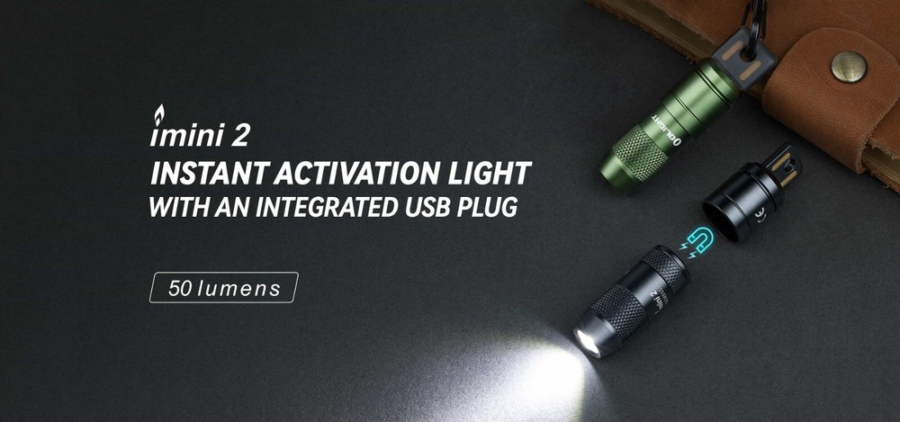 Olight imini 2 Rechargeable Mini Keychain Flashlight, 50 Lumens