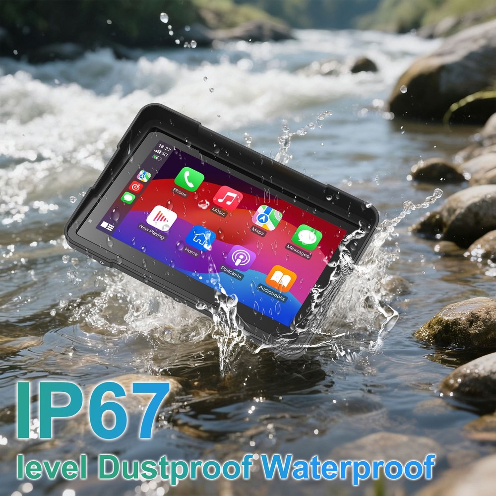 7" BMW Motorcycle CarPlay Data Reading, Light Sensor, Music Sharing, Intercom