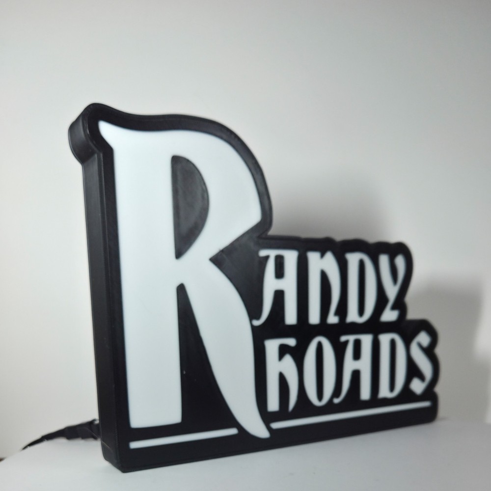 RANDY RHOADS 3D Lightbox | LED lights | "The Legend Lives in Light"