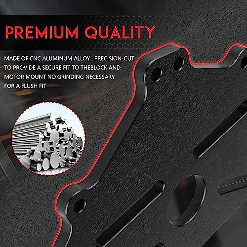 Engine Safe Stand Adapter Plate Compatible with Chevy LS1 Duramax BBC SBC Black