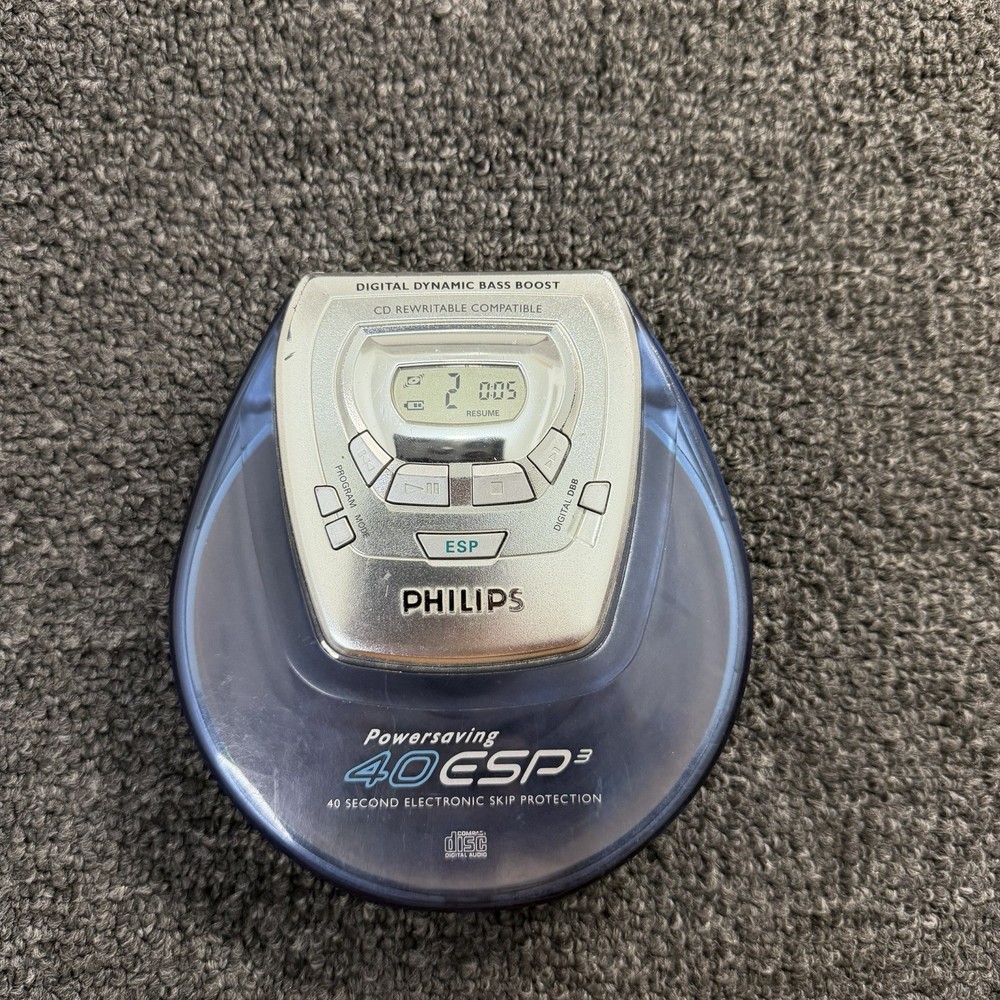 Philips Powersaving 40 ESP3 Personal CD Player 40 Second Skip Protection AZ-9103