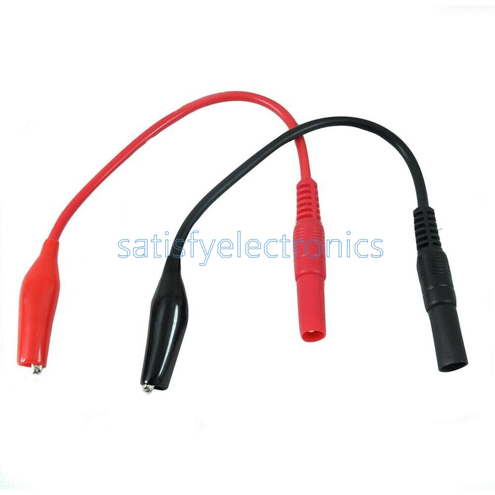 2PCS Multimeter Multi Meter Test Lead Probe Alligator Crocodile Clip for fluke