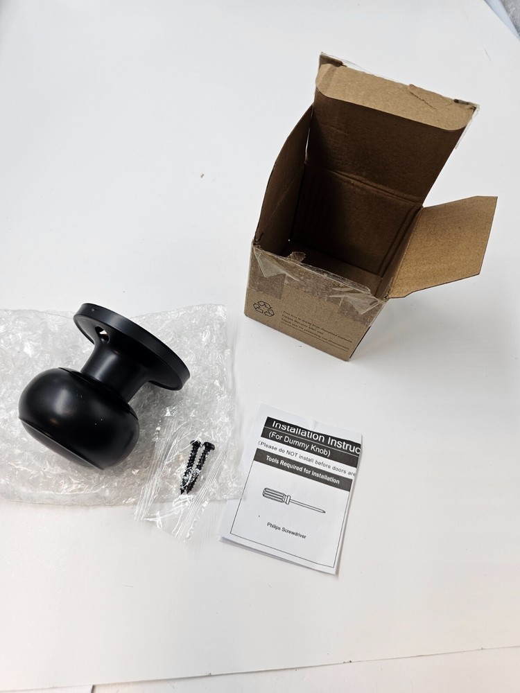 Probrico Black  Flat Single Dummy Door Knob