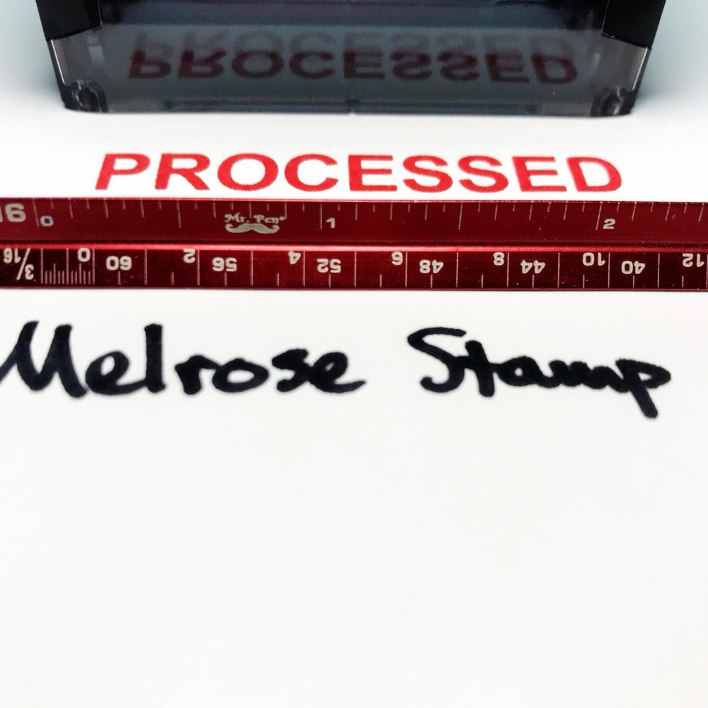 Processed Rubber Stamp Red Ink Self Inking Ideal 4913