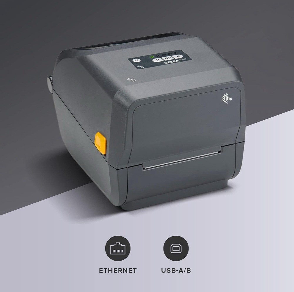 ZEBRA ZD421 Thermal Transfer Desktop Printer 300 dpi Print Width 4” USB Ethernet