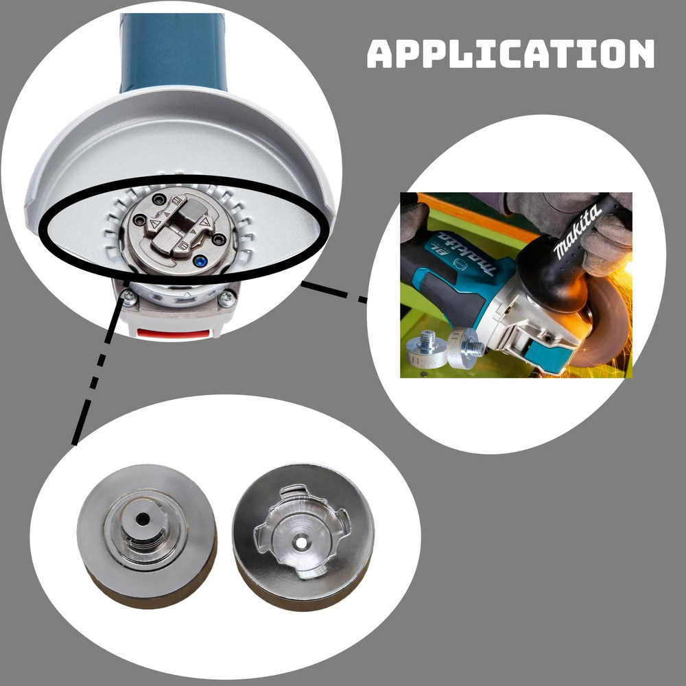 X Lock Adapter for 5/8"-11 Thread, Includes Lock Nut, Compatible with Angle Grin