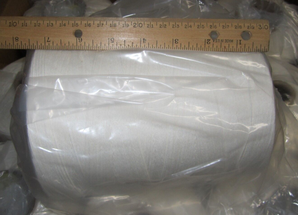 One Spool ~ American & Efird Anecot Plus White Thread Tex 270, 48oz