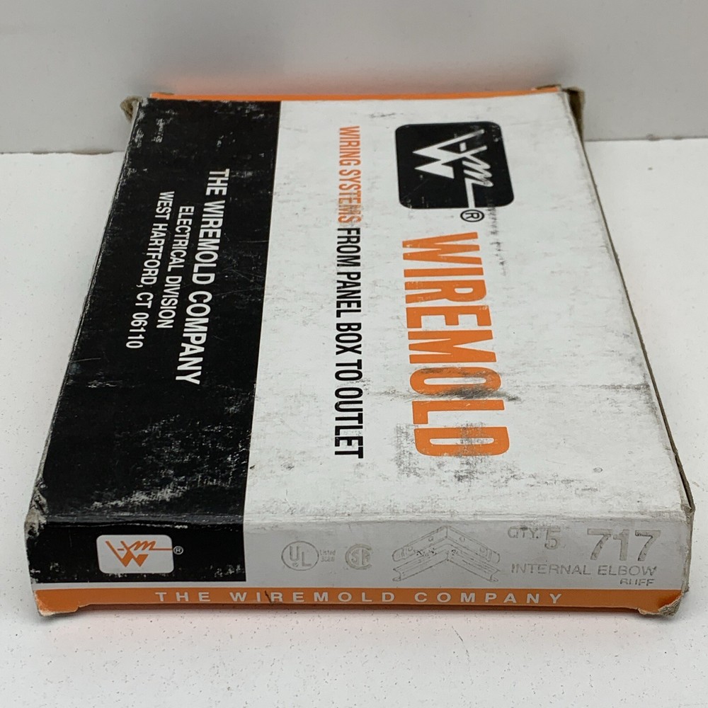 (6-Pack) Wiremold 717 Raceway Internal Elbow Fitting 90-Degree Buff, Older Style