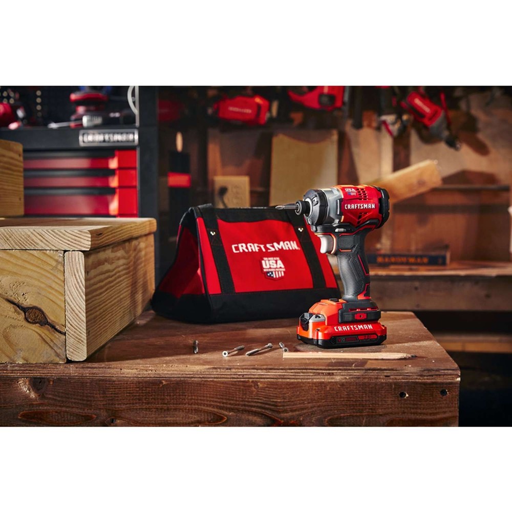CRAFTSMAN CMCF820D2 V20 20V Max Variable Speed Brushless Cordless Impact Driver