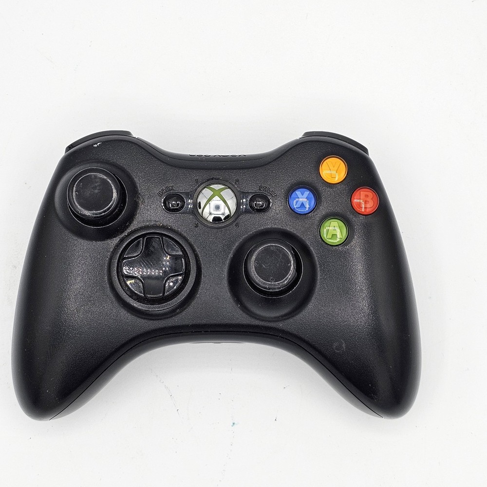 Microsoft Xbox 360 Black Wireless Controller OEM Genuine Fully Tested