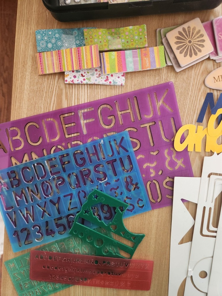 Assorted Scrapbooking Supplies (Stencils, Boarders, Etc.)