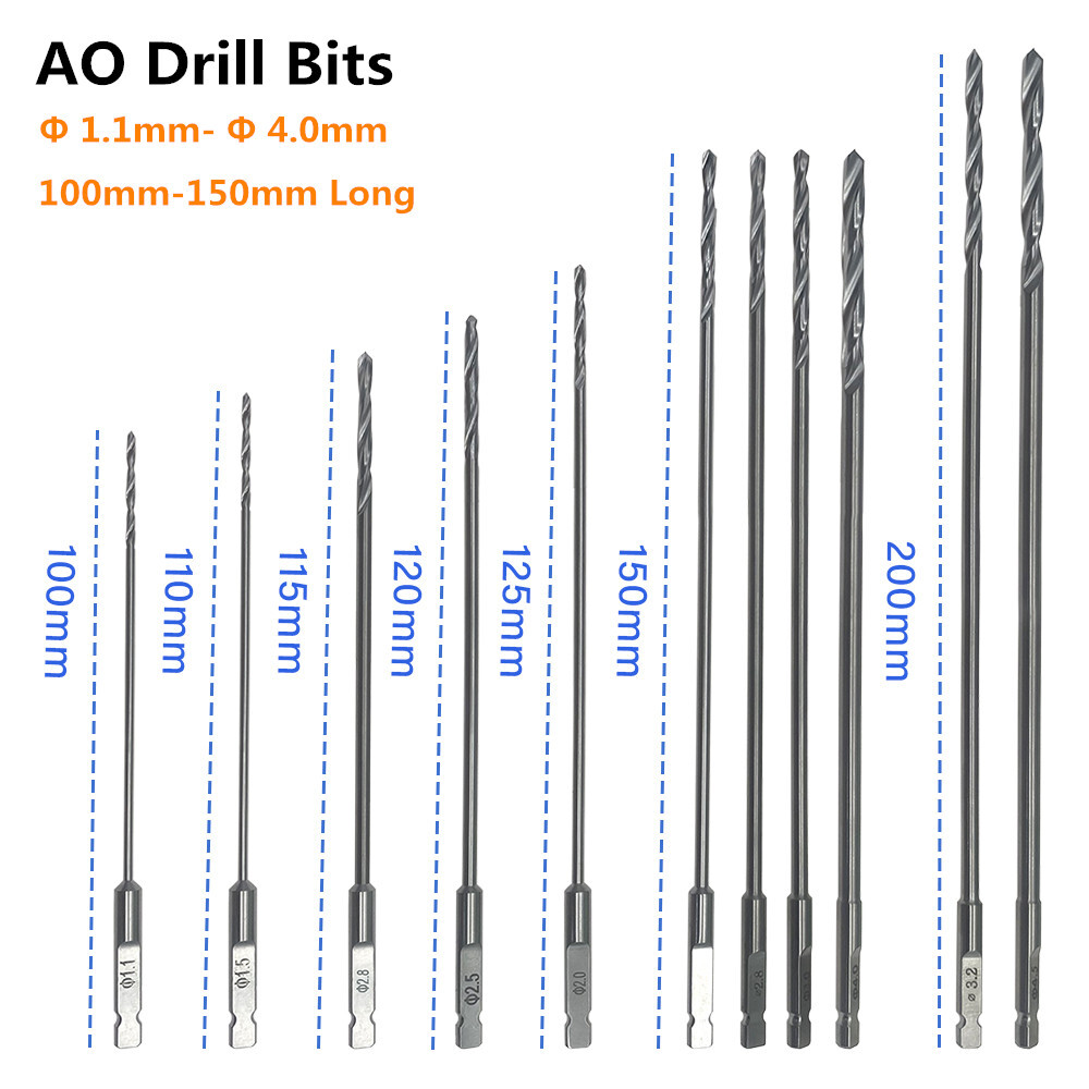 10PCS AO Orthopedic Bone Drill Bit Veterinary Surgical Instruments