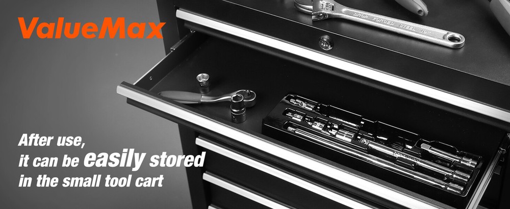 VALUEMAX 9 PCS Socket Accessory Set 3/8" Drive Extension Bar Set Chrome Plated