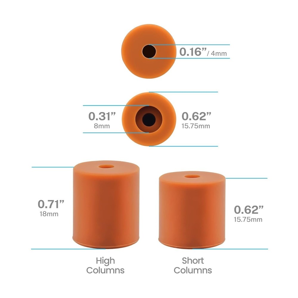 4PCS Silicone Bed Leveling Columns Solid Hot Bed Spacer Ender-3/3 Pro/3 V2/ CR10
