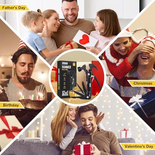 ZOOI - 12 in 1 Hammer Multitool - Camping Multitool & Pocket Multitool