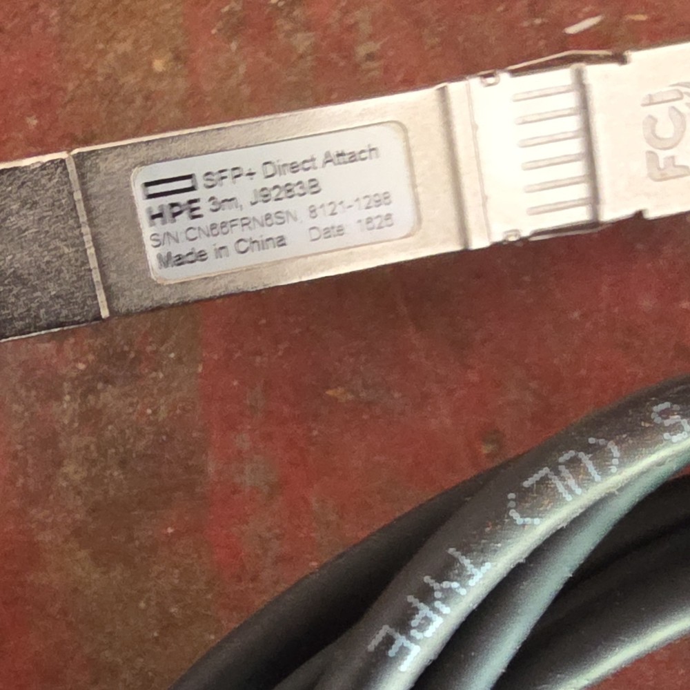 HPE SFP+ Direct Attach Cable 3m Black J9283B