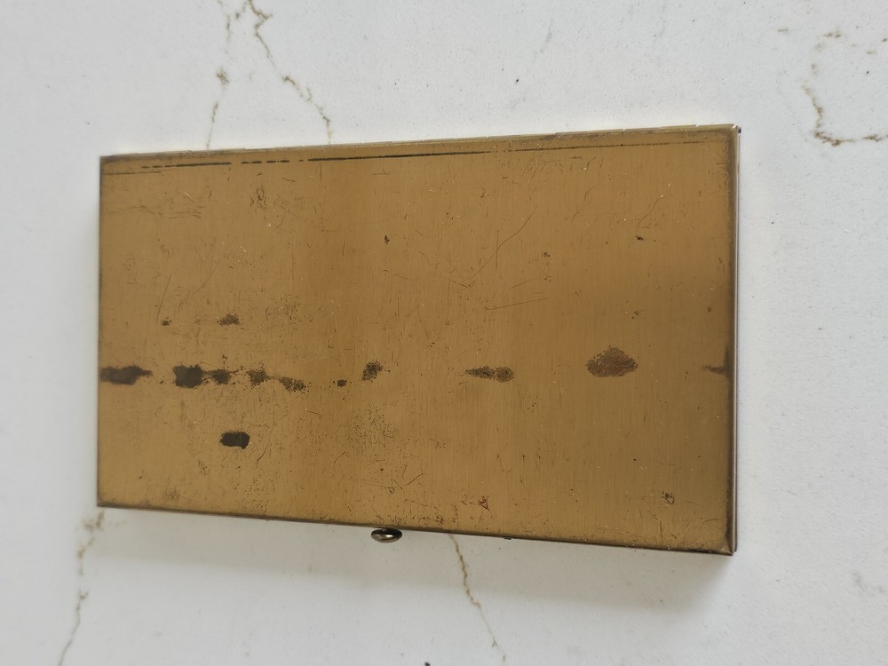 Vintage Wadsworth Solid Brass Cigarette Case Clock