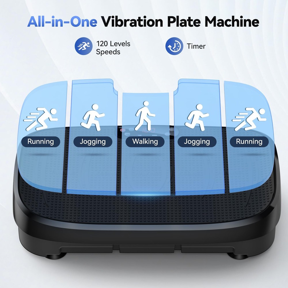 Curved Vibration Plate Exercise Machine, 3D & 4D Vibrating Plate for Lymphati...