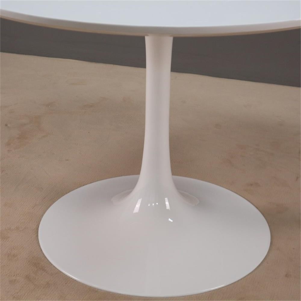 Modern Round White lacquer Lippa Dining Table 60 inch