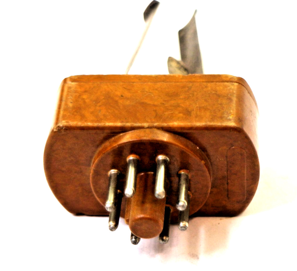 Antique Vacuum Tube Socket Adapter Bakelite Case