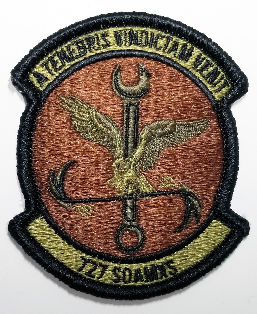 Air Force 727th Special Ops Aircraft Maint Squadron Subdued Hook Back Patch