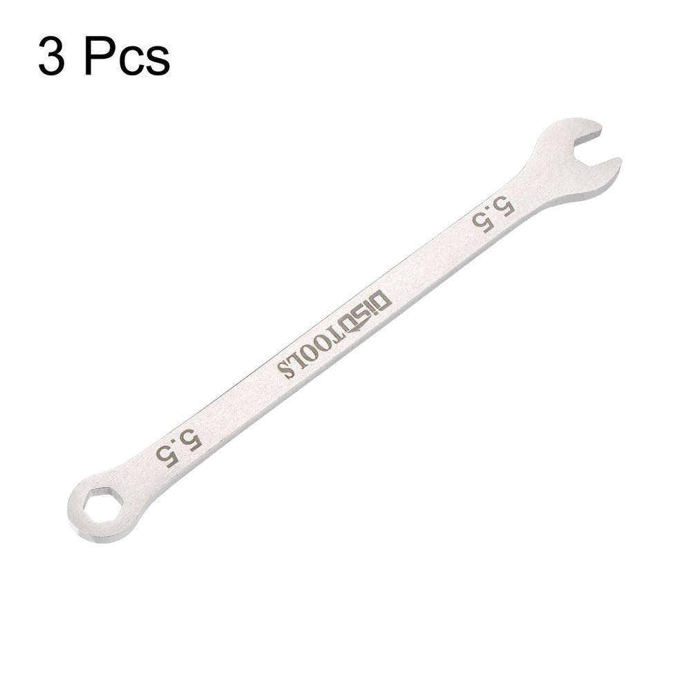 3pcs Thin Combination Wrench 5.5mm Metric 6-Point 15 Degree Offset Wrenches
